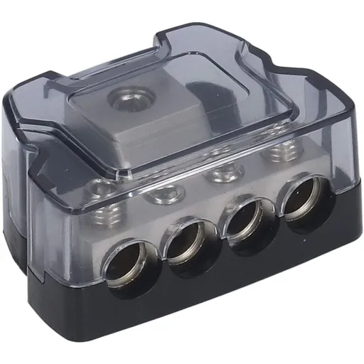 4 Way Power Distribution Block Fuse Holder High Performance Copper Car Audio Splitter