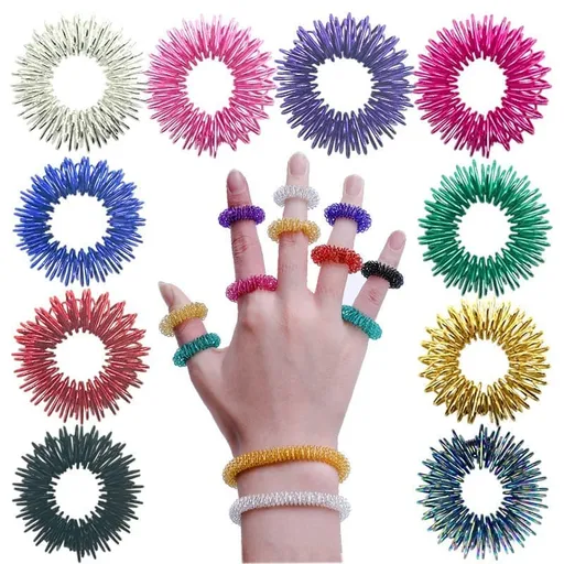 Stress Ring 14-pack – Fidget Ring & Sensory Stress Toys for Anxiety and ADHD