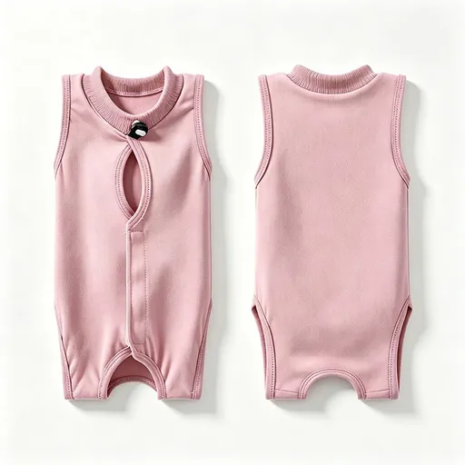 Pink Pet Recovery Suit M Size (Approx.2-4 kg) - Modal Stretch Post Surgery Bodysuit, Breathable Abdominal Coverage and Anti Licking Clothing for Cats and Dogs