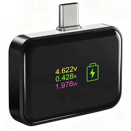 🔌 Type-C Smart Digital Display Auto-Off Adapter | 140W Fast Charging with Automatic Power-Off, Protects Battery & Extends Lifespan/black