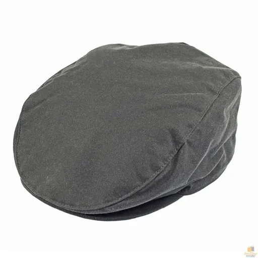 DENTS Halley Stevenson Waxed Cotton Flat Cap Ivy Hat Driving Cabbie Lined - Sage
