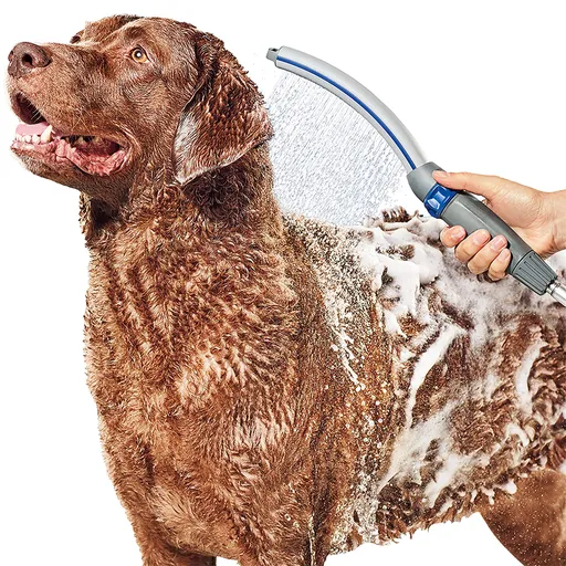 Pro Dog Shower Attachment for Fast and Easy Dog Bathing and Cleaning, Indoor and Outdoor Sprayer Includes 8-Foot Flex Hose