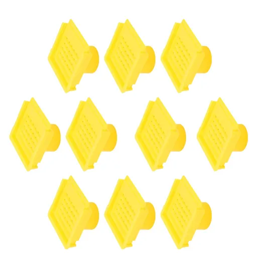 10PCS Beehive Entrance Gates Plastic Bee Hive Nuc Box Ventilation Opening Window for Beekeepers Beekeeping Supplies Yellow