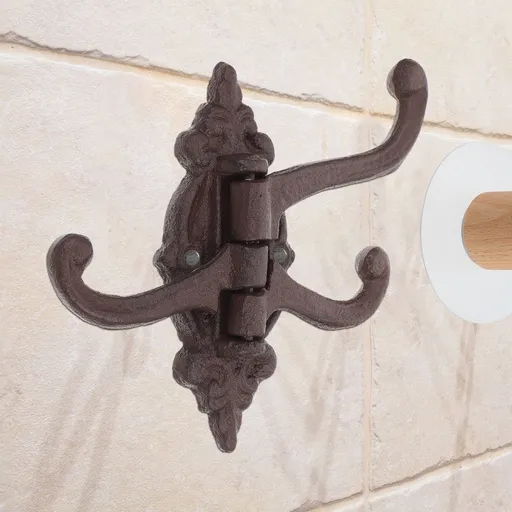 Wrought Iron Wall Mount Key Holder, Single Hook for Coffee, Keys, Small Items, and Stylish Organizer