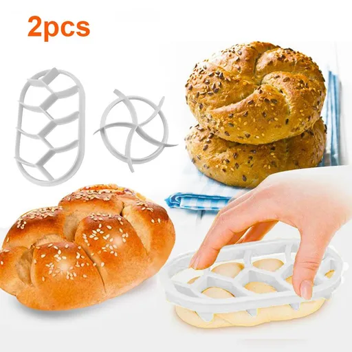 Dough Press Mold Set 2PCS Plastic Pastry Cutters Oval Round Size 9x16cm 10.3cm