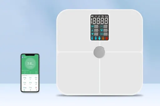 Smart Digital Bathroom Body Fat Scale 180KG Bluetooth Scales Weight for BMI Water -White