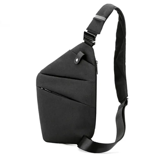 Anti-Thieft Waterproof Shoulder Backpack For Travel Cover Pack Rucksack Unisex Sling Chest Crossbody Bag Black