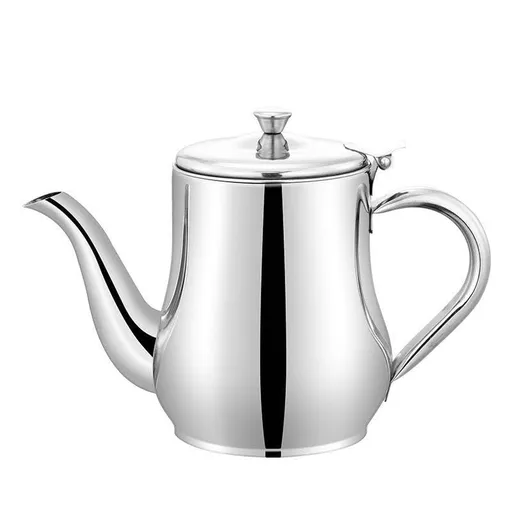 Stainless Steel Tea Pot with Filter Rust Proof Oil Strainer Pot for Hotels Restaurants Home, 570ml(Silver)