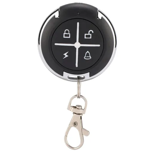 4 Key Black Round Auto Copy Garage Gate Door Wireless Remote Control(433MHZ)