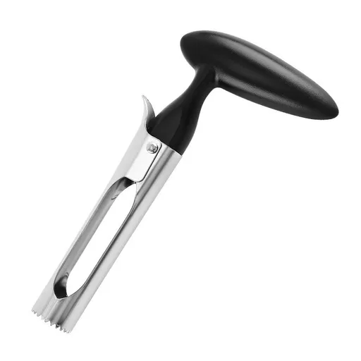 Black Set of 2 Stainless Steel Apple Corers – Heavy-Duty Fruit Core Remover Tool with Comfort Grip, Easy to Use & Clean, for Apples, Pears, and Similar Fruits