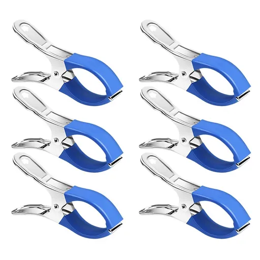 6 Pieces Windproof Pool Cover Clips For Above Ground And Hard Edged Pools, for Practical Home, Travel and Everyday Use, Blue