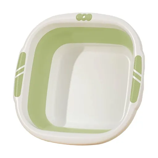 1 Piece Collapsible Wash Basin, Multi-Use Folding Sink for Kitchen, Camping, and Laundry, Portable Dish Pan with Anti-Slip Bottom, Green