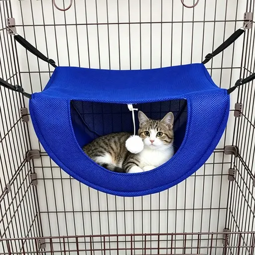 Cat Cage Hammock - Blue 47×38×28cm
