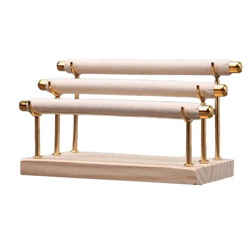 Rings Display Holder Detachable Rack Jewelry Storage Organizer Tower (Beige-3layer)Storage Organizer Tower