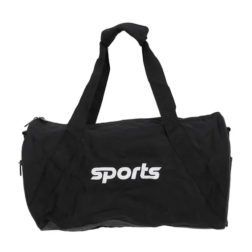 Sports Gym Bag Black Color Cylinder Shape Rain Proof Multifunctional Travel Duffel Bag for Business Trip