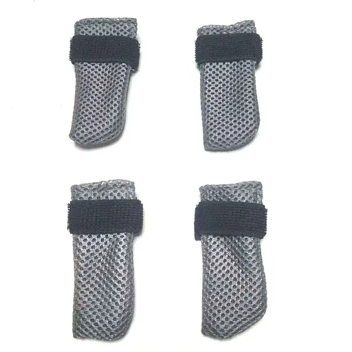Anti-Scratch Cat Boot Covers - Paw Protectors (Mesh, Non-Slip, Breathable) - 4 Pairs (M, gray) - Suitable for Family Pet, Cat Bathing & Nail Cutting