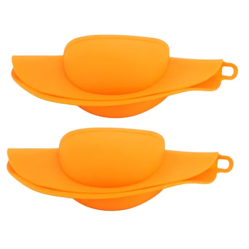 2PCS BBQ Grill Mitts Silicone Easy Cleanup Heat Resistant Portable Barbecue Gloves for Outdoor Indoor Use