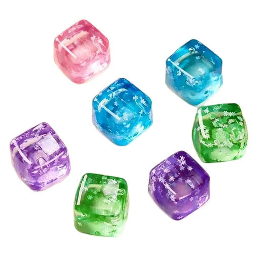 Snowflake Ice Cube Squishy Toy Green