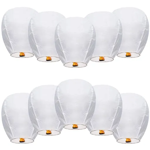 10 Pcs Chinese Lanterns to Release in Memorial [an Unforgettable Memory] Decoration Lanterns for Family Friends Perfect