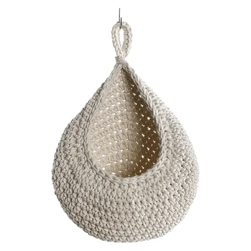 Oval Wicker Serving Basket, stackable plastic rattan style container for bread fruit and vegetables for kitchen and dining, Beige, 35 x 30 cm