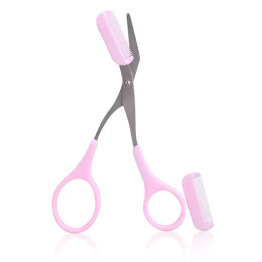 Eyebrow Trimmer scissors With Mini Comb,Ladies Men's Auxiliary eyebrow comb scissors,Perfect eyebrow trimming tool for