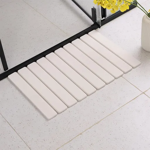 Foldable Stone Bath Mat 30x40cm | Quick-Dry Diatomaceous Earth Bath Rug with PVC Anti-Slip Base | Bathroom, Kitchen, Pet-Friendly Water Absorbent Mat,A