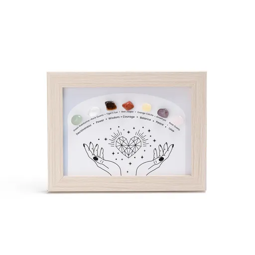 Constellation A Healing Crystal Stone Photo Frame Feng Shui or Hanging Home Wall Decoration, Office Gifts