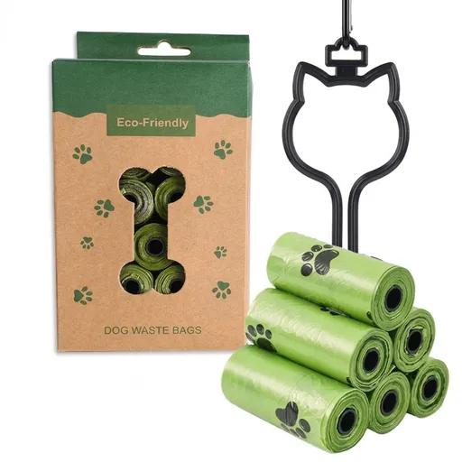 Eco-Friendly Pet Waste Bag Set with Leash Clip Holder and Camo Storage Pouch – Leak-Proof, Tear-Resistant Poop Bags for Dogs and Cats, Hands-Free Outdoor Cleanup Companion (24 Rolls Box Set + Poop Bag Dispenser)