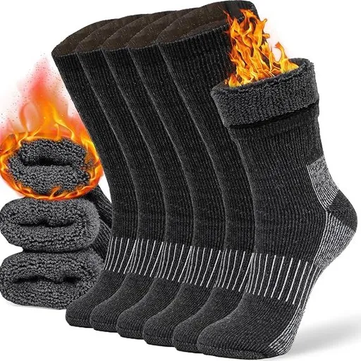 3 Pack Wool Socks for Men & Women Casual Warm Winter Cozy Thermal Socks M