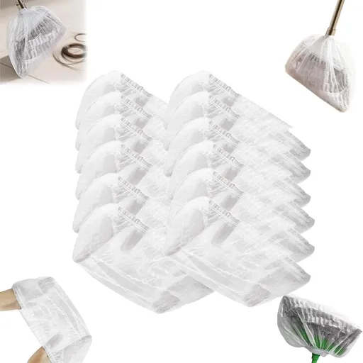 50Pcs Disposable Broom Dusting Covers, Disposable Broom Covers & Broom Dusting Covers, Lock in Pet Hair and Dust with Universal Elastic Fit for Standard Brooms