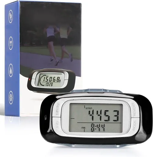 3D Pedometer with Large Easy-to-Read Display, Steps Distance Calories Tracking, No App Needed, 9 Month Battery Life for Elderly and Exercise Tracking