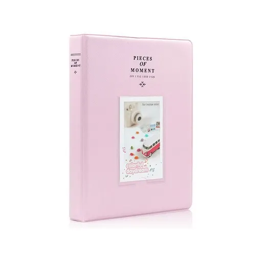 128 Pockets Album Case Storage For Polaroid Photo FujiFilm Camera Film - Pink