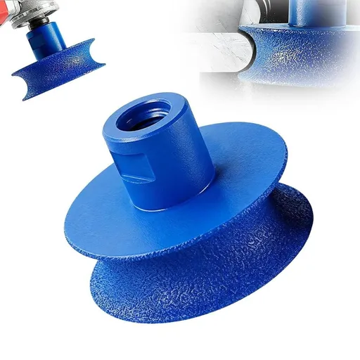 Diamond Grinding Wheel, 5 8"-11 U Shape Stone Edge Polishing Wheel, 20mm Concave Groove Wheel for Angle Grinder & Hand Drill, Marble Granite Quartz Concrete Shaping