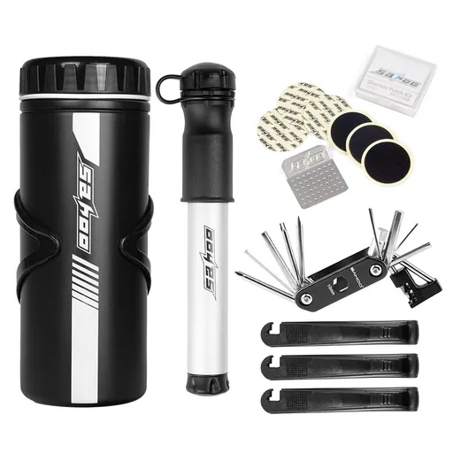 Bike Tool Kits Set with Pump 14 in 1 Multi Function Tool Kit 750ml Bike Tool Storage Bottle Case