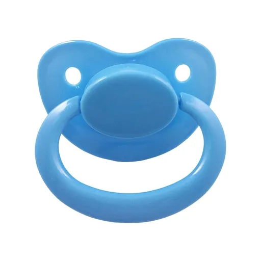 Adult Sized Pacifier Dummy with Large Shield and Handle, Soft Silicone Nipple Measuring 2x1.2 Inches, Soothing Relaxation and Snoring Reduction Aid, One Size Z Color