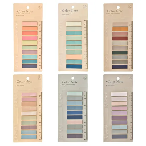 1200 Pcs Sticky Annotation Tabs Morandi Sticky Note Tabs Writable and Translucent Reminder Tabs with Ruler for Marking