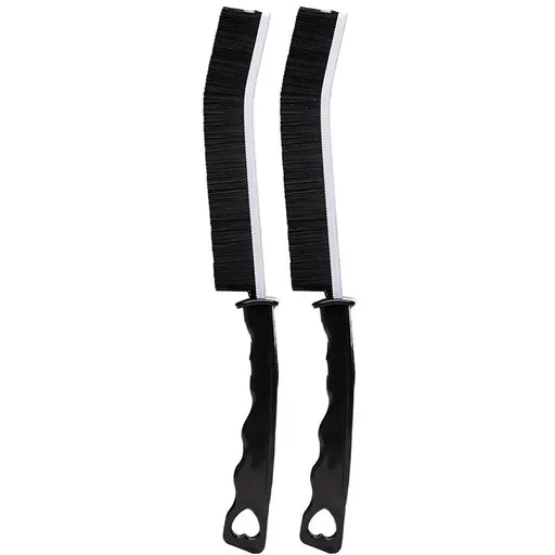 Hard Bristle Recess Crevice Cleaning Brush Household Tools Gap Cleaning Brush - 2pcs-Black