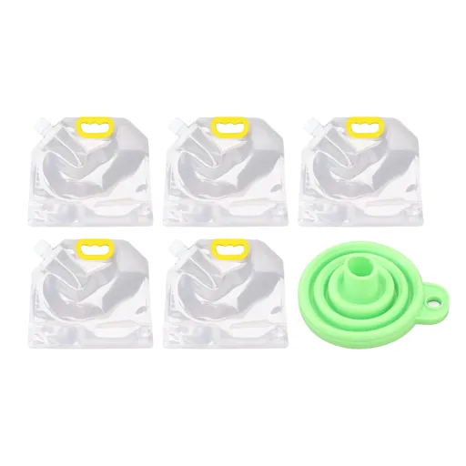 5Pcs Grain Sealed Storage Bag Reusable Transparent Grain Storage Bag for Rice Cereals Flour Nuts 2.5kg