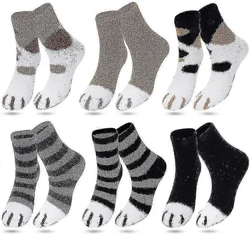 Women's Coral Fleece Fluffy Socks Soft Slipper Bed Socks for Winter Use