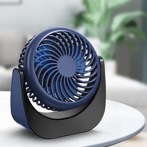 Desk Fan with Strong Airflow, 6.2 Inch Quiet Small Portable Table Fan, Brushless motor, 3 Speed Settings, 360° Adjustable