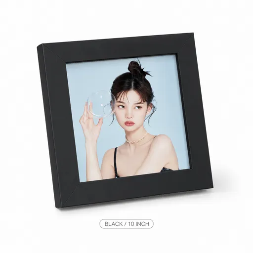 Black square 6-inch minimalist aluminum wall mounted photo frame set, multiple sets of standard size photo frames, simple classic and stylish design wall mounted photo frames, suitable for home gallery decoration
