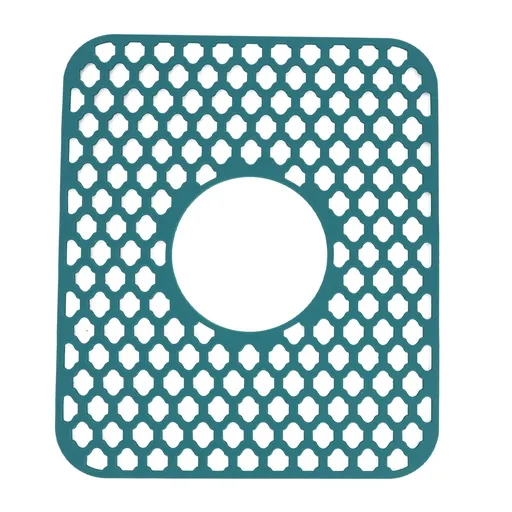 Sink Protector for Kitchen Silicone Non Slip Heat Resistant Mat for Bottom of Center Drain Sink Farmhouse Stainless Steel Porcelain Sink Green