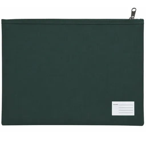 Leuts Jumbo Pencil Case Zip Large Capacity Pen Pouch Compartments - Bottle Green