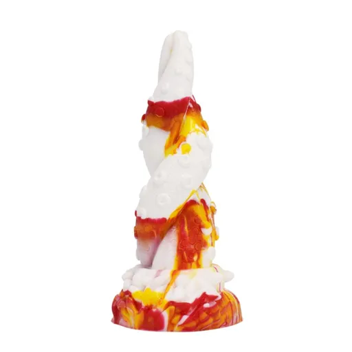House Of Dasein Yellow Dragon 266 Fantasy Beast Mythical Advanced Dildo Men Women - White-Red - 19.0Cm - Flame