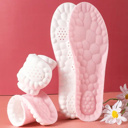 5 pcs Pink 4D Cloud Technology Shoe Inserts - High Rebound, Super Soft, Breathable, Athletic Support (size : 37-38/245mm)