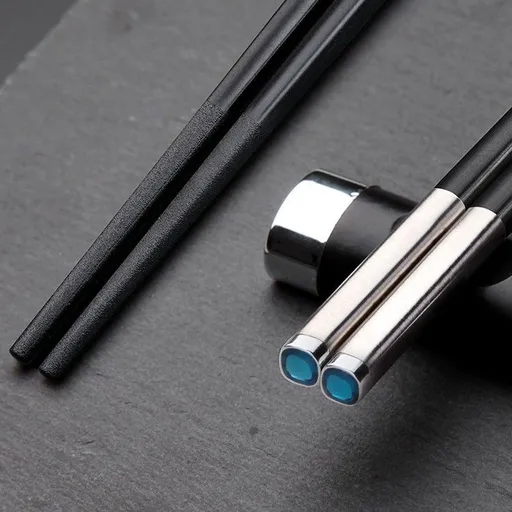 Chuangjian Alloy Chopsticks Laser Logo YB08 Blue