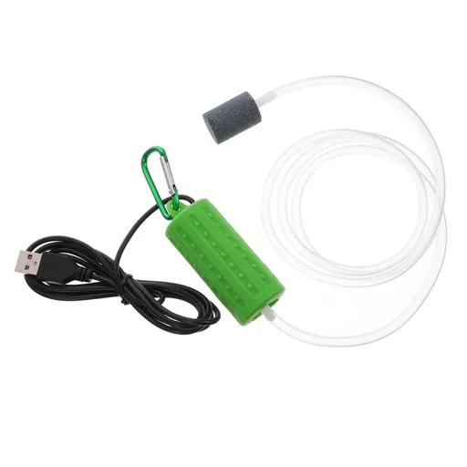 Aquarium USB Air Pump Portable Mini USB Aquarium Fish Tank Oxygen Air Pump Mute Energy Saving Fish Tank Air Pumps Green
