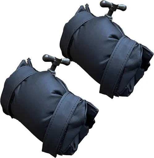 2 Pack Black Outdoor Faucet Cover Winter Freeze Protection Waterproof Insulated Garden Tap Sleeve Universal Cold Weather Shield