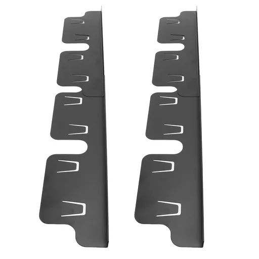 2 Pairs Stove Counter Gap Covers Black Color 35x10CM Adjustable Stove Gap Guard for Kitchen