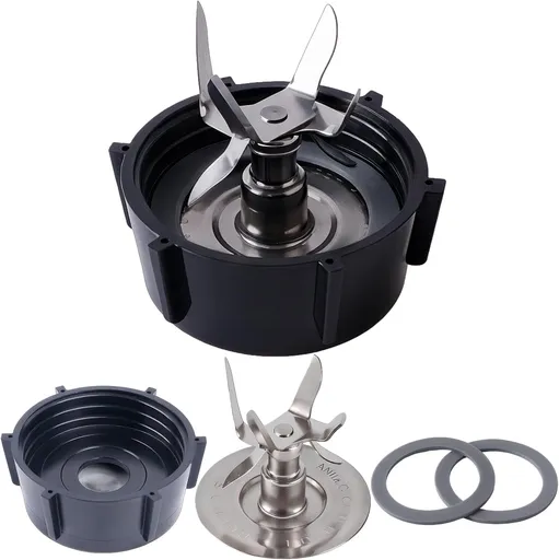 Oster Blender Replacement Parts Kit - 6-Fin Ice-Crushing Blade, Jar Base Cap, and Two Rubber O-Ring Gaskets (4-Piece Accessory Refresh Set)